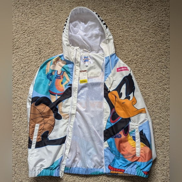 NWT Large Zip Up Hooded Jacket,Looney Tunes Space Jam A New Legacy - Picture 5 of 8